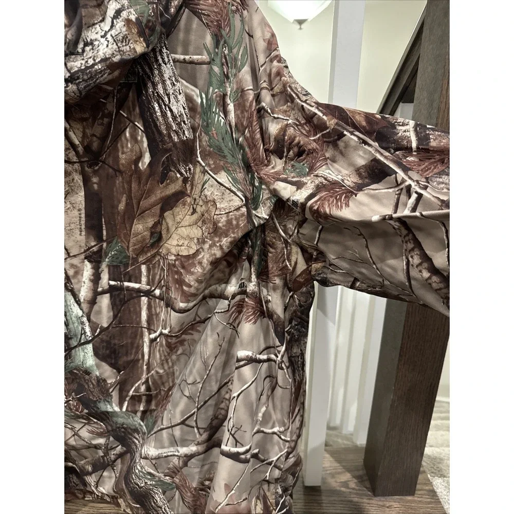 Cabelas Dry-Plus ScentLok Realtree Camo Hunting Jacket Mens XL Tall Hooded